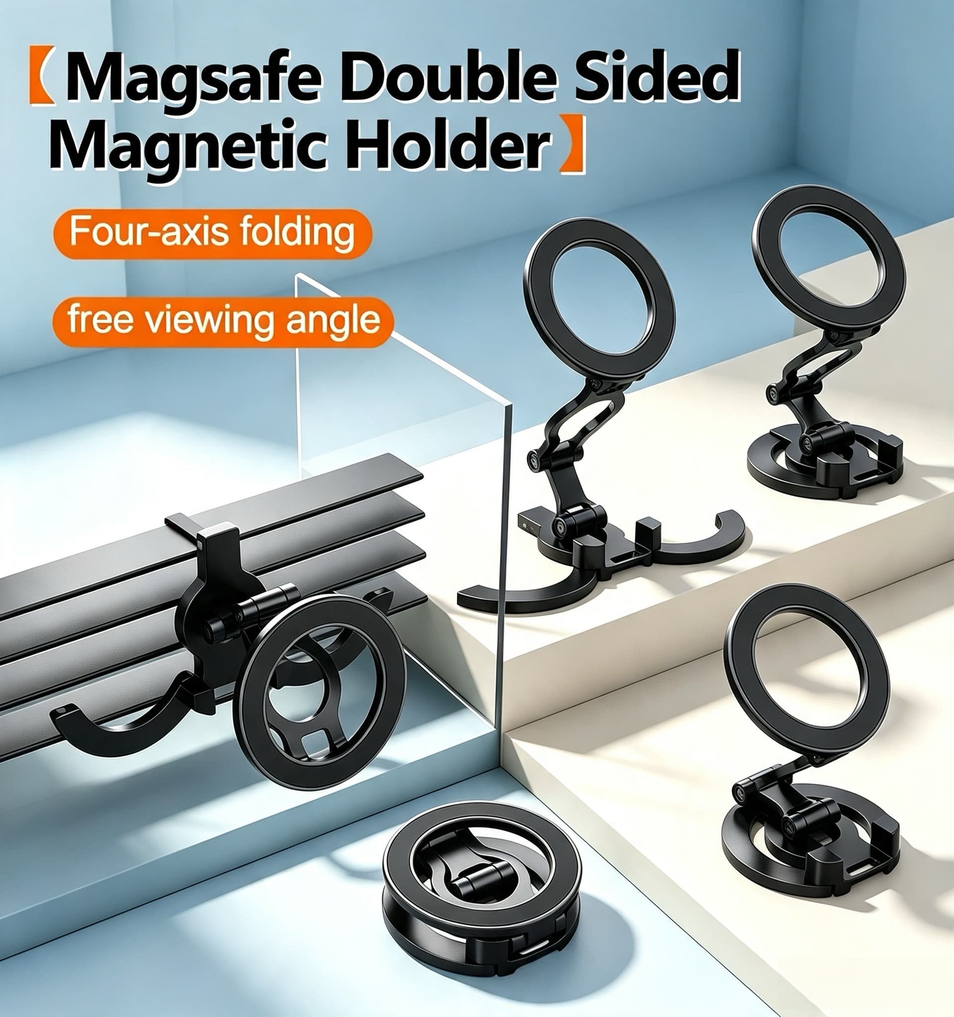 Phone Accessories For Photography - Double-Sided Magsafe Phone Stand Tripod 360°