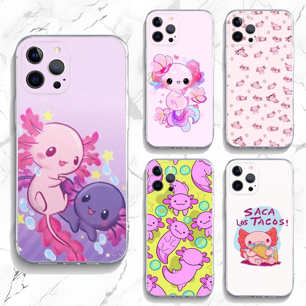 Phone Accessories Logo - Cute Axolotl Phone Case For iPhone