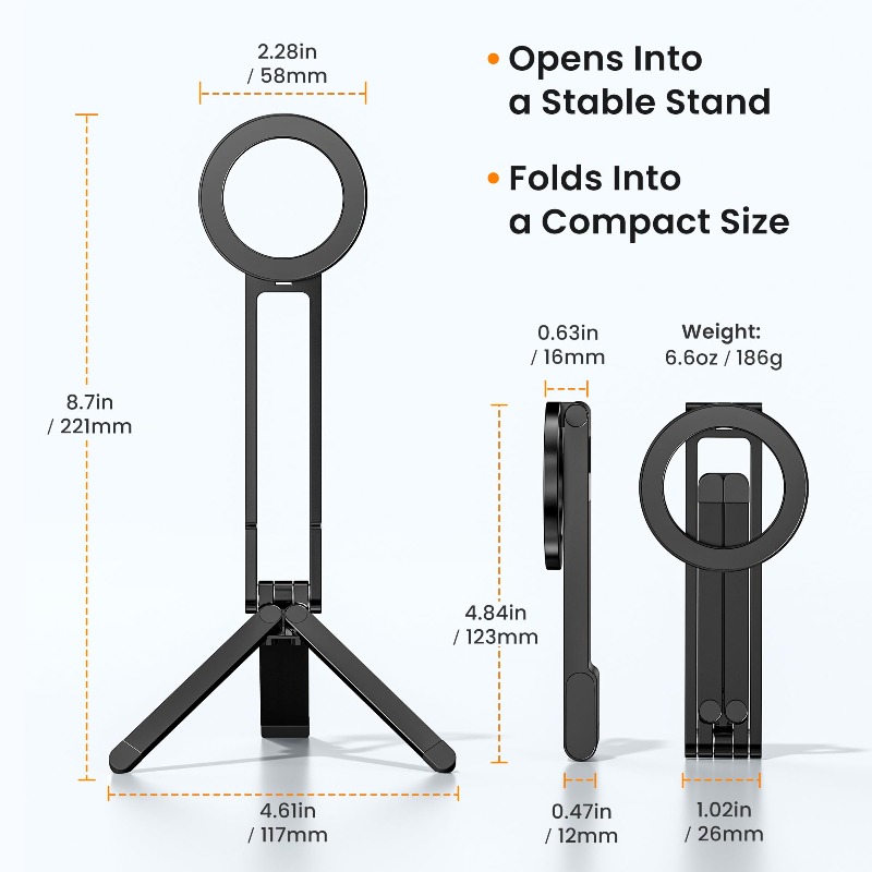 Phone Accessories For Photography - Pocket Magnetic Phone Holder Multifunctional Foldable