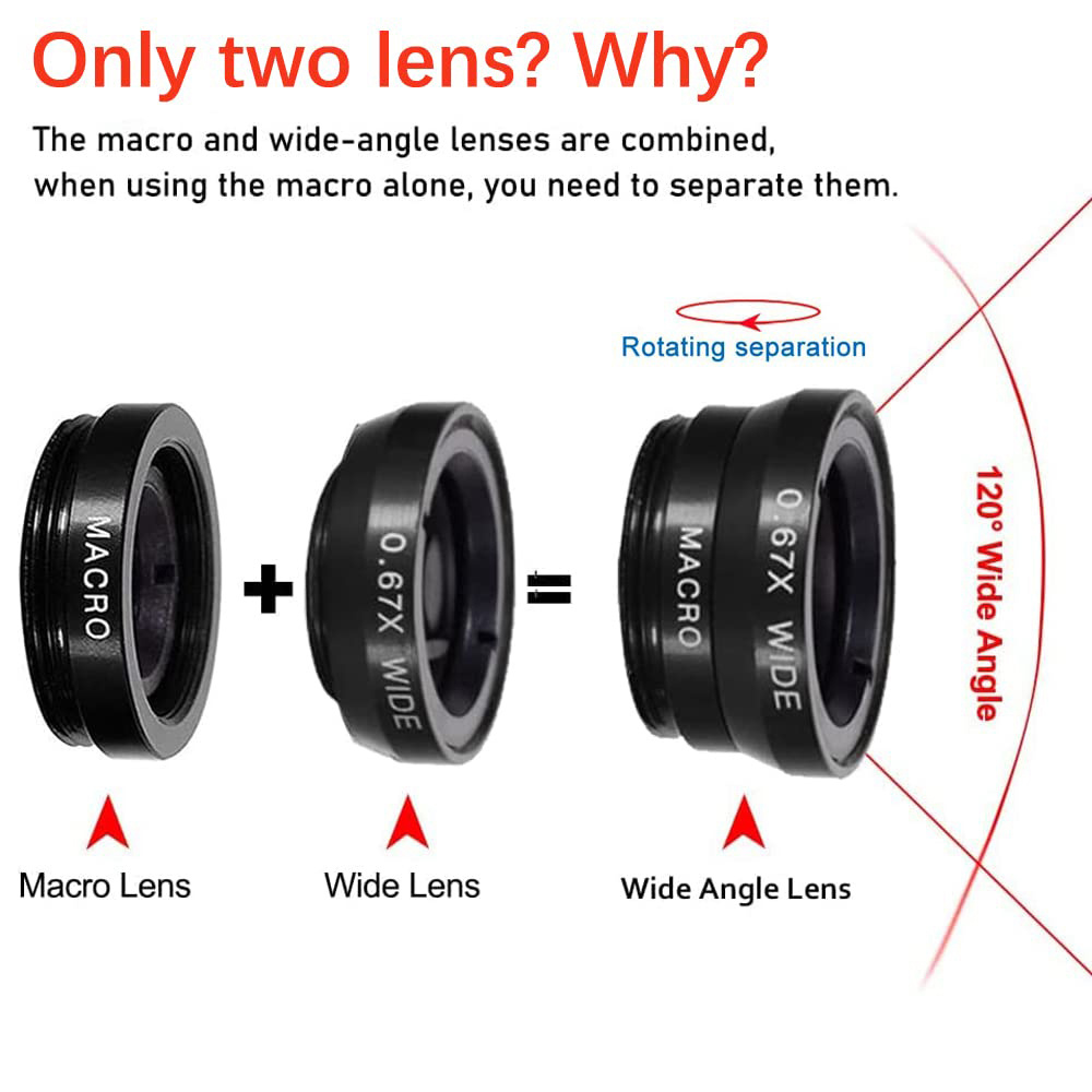 Universal 3 in 1 Fish Eye Lens - Lens Camera Clip ulasan dan harga