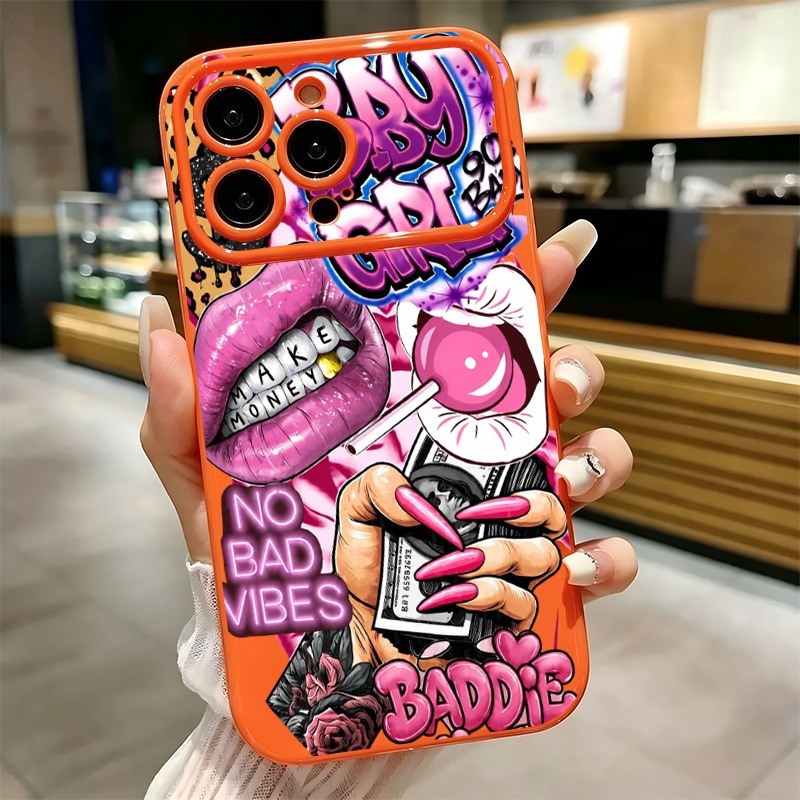 Hip Hop Pink Lips Baby Girl Gr - Phone Accessories For Girls ulasan dan harga