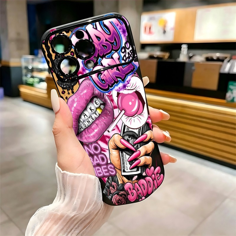 Hip Hop Pink Lips Baby Girl Gr - Phone Accessories For Girls ulasan dan harga