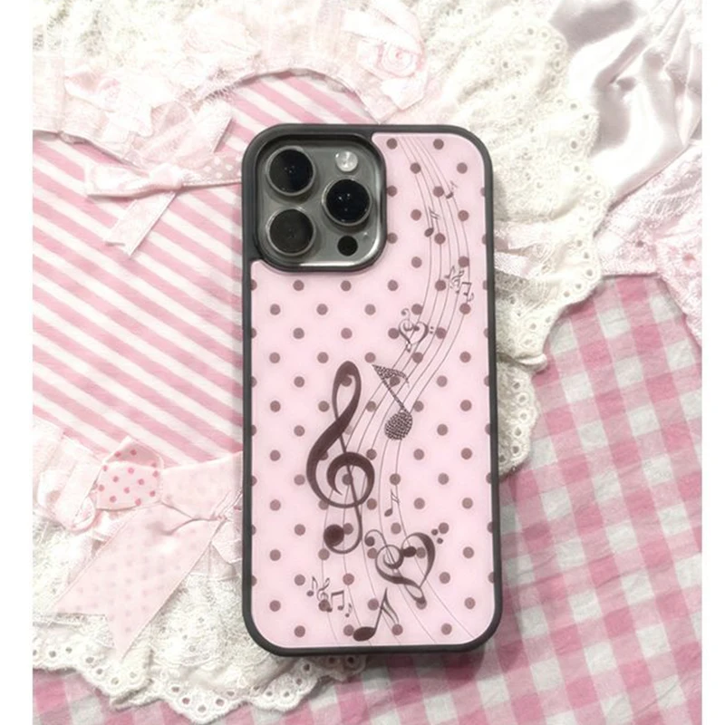 Korean ins Pink Brown Polka Do - Phone Accessories For Girls ulasan dan harga