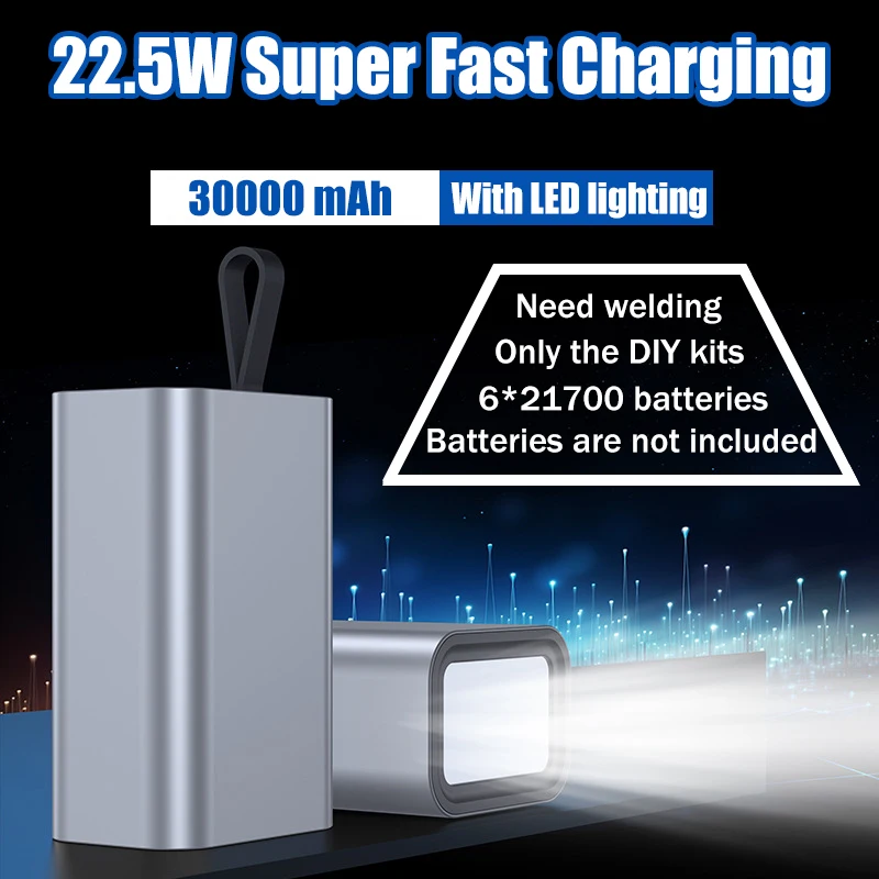 DIY 6×21700 Power Bank Case Ma - Led Flash Case ulasan dan harga