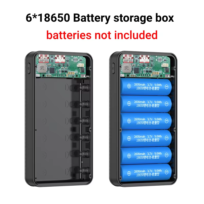 KEBIDUMEI DIY 6*18650 Battery  - Led Flash Case ulasan dan harga