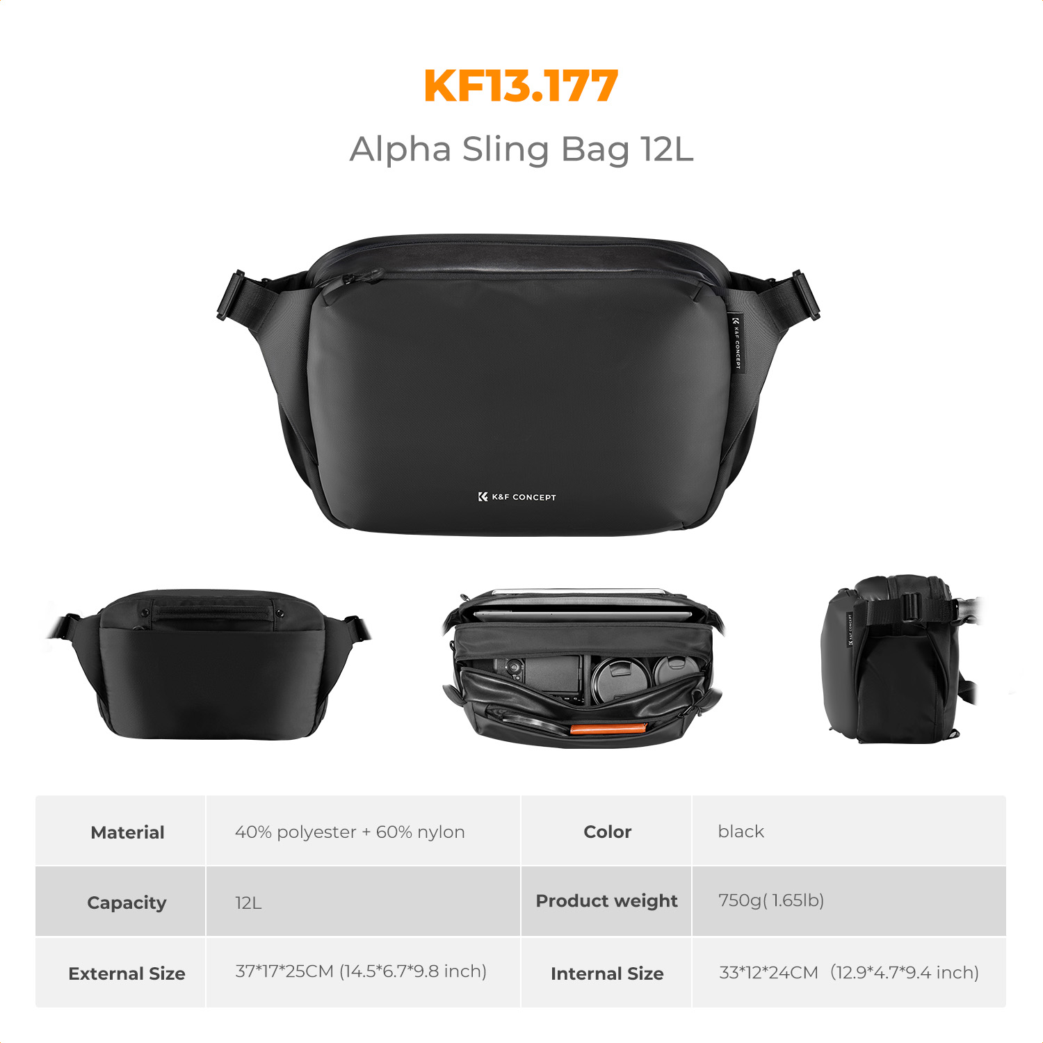 K&F CONCEPT 12L/10L Camera Sli - Phone Accessories For Photography ulasan dan harga