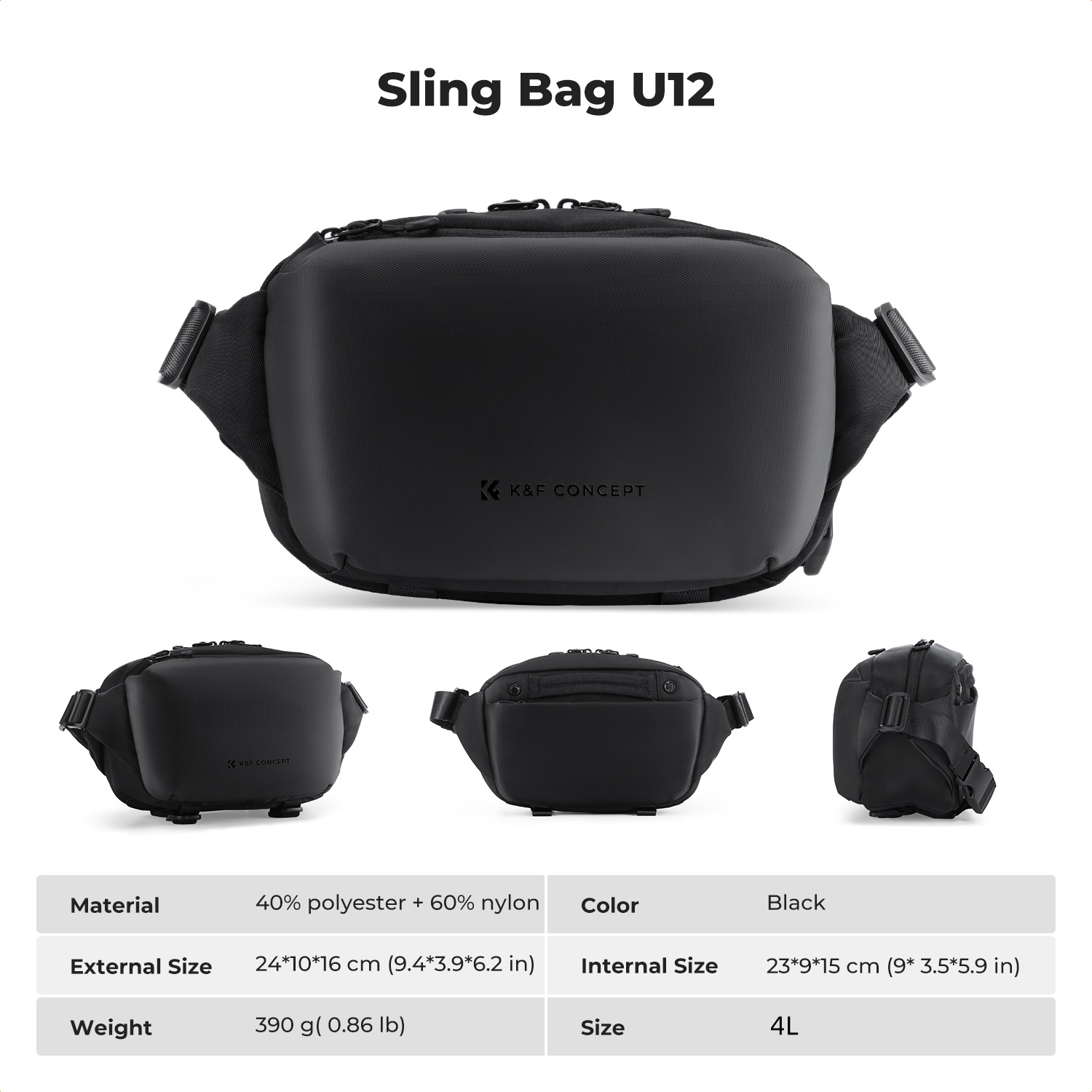 K&F CONCEPT 4L Camera Sling Ba - Phone Accessories For Photography ulasan dan harga
