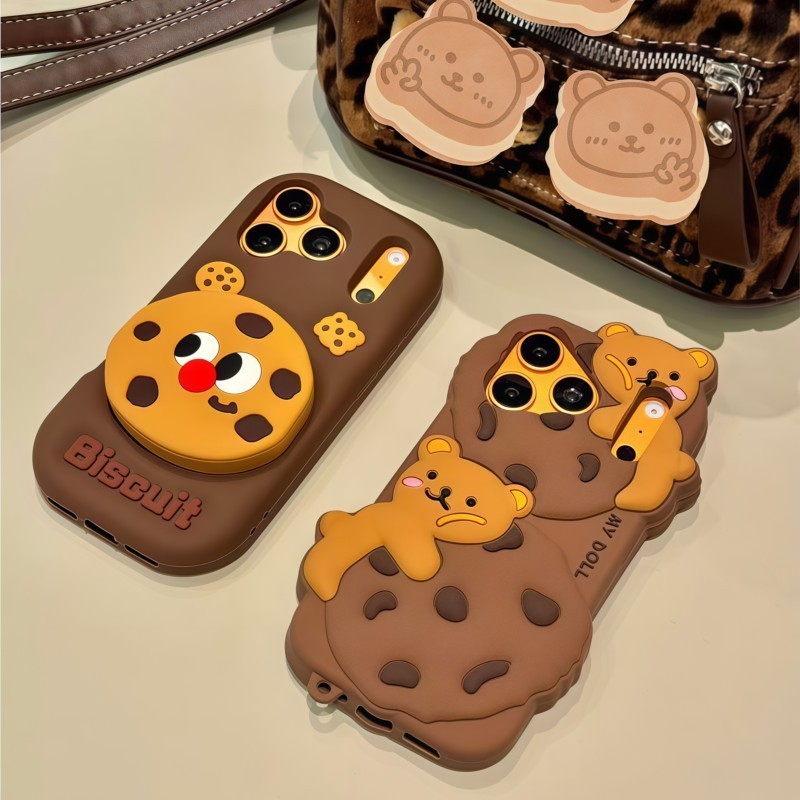 3D Cartoon Kawaii Biscuit Bear - Phone Accessories For Girls ulasan dan harga
