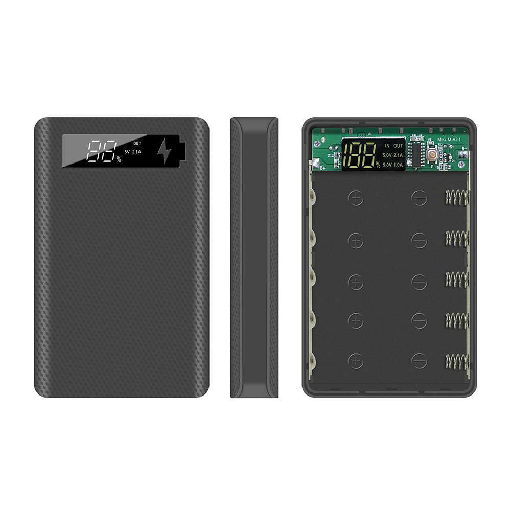 DIY Power Bank Case 5*18650 Ba - Led Flash Case ulasan dan harga