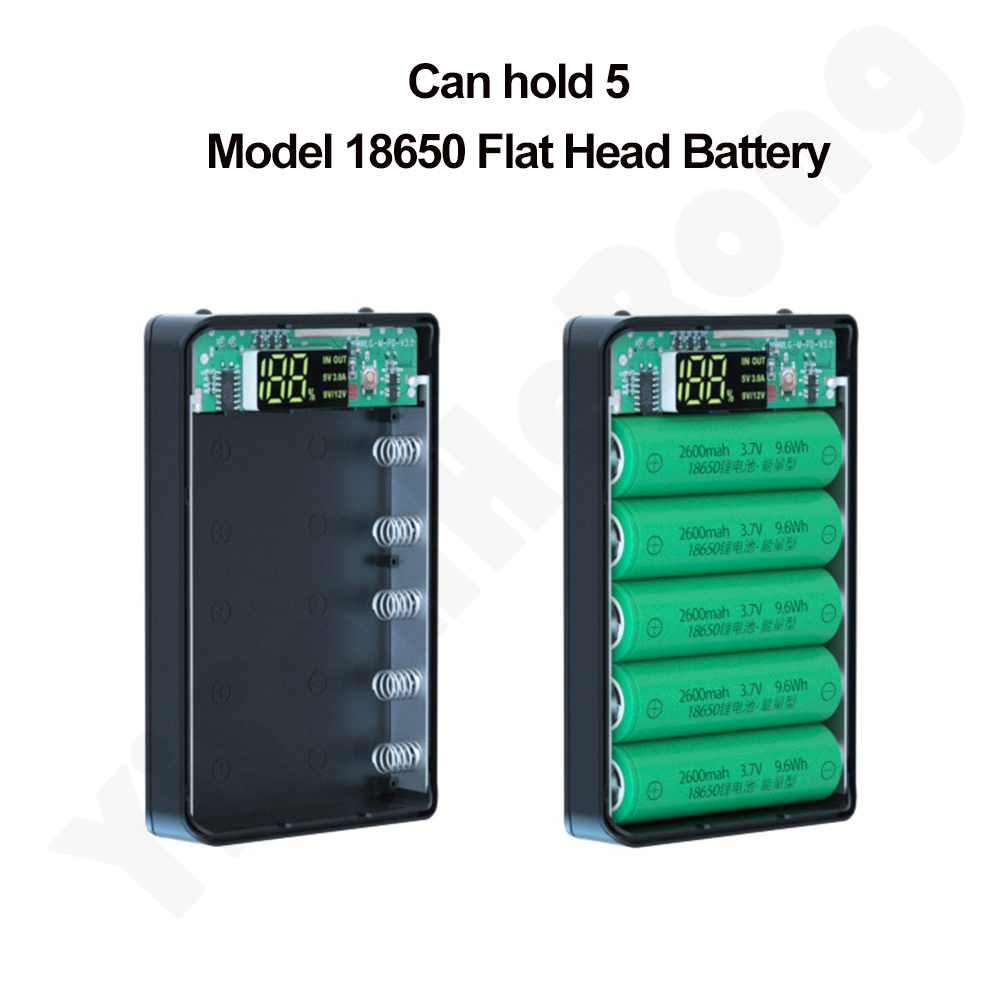 DIY Power Bank Case 5*18650 Ba - Led Flash Case ulasan dan harga