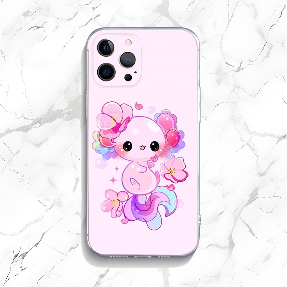Cute Axolotl Phone Case For iP - Phone Accessories Logo ulasan dan harga