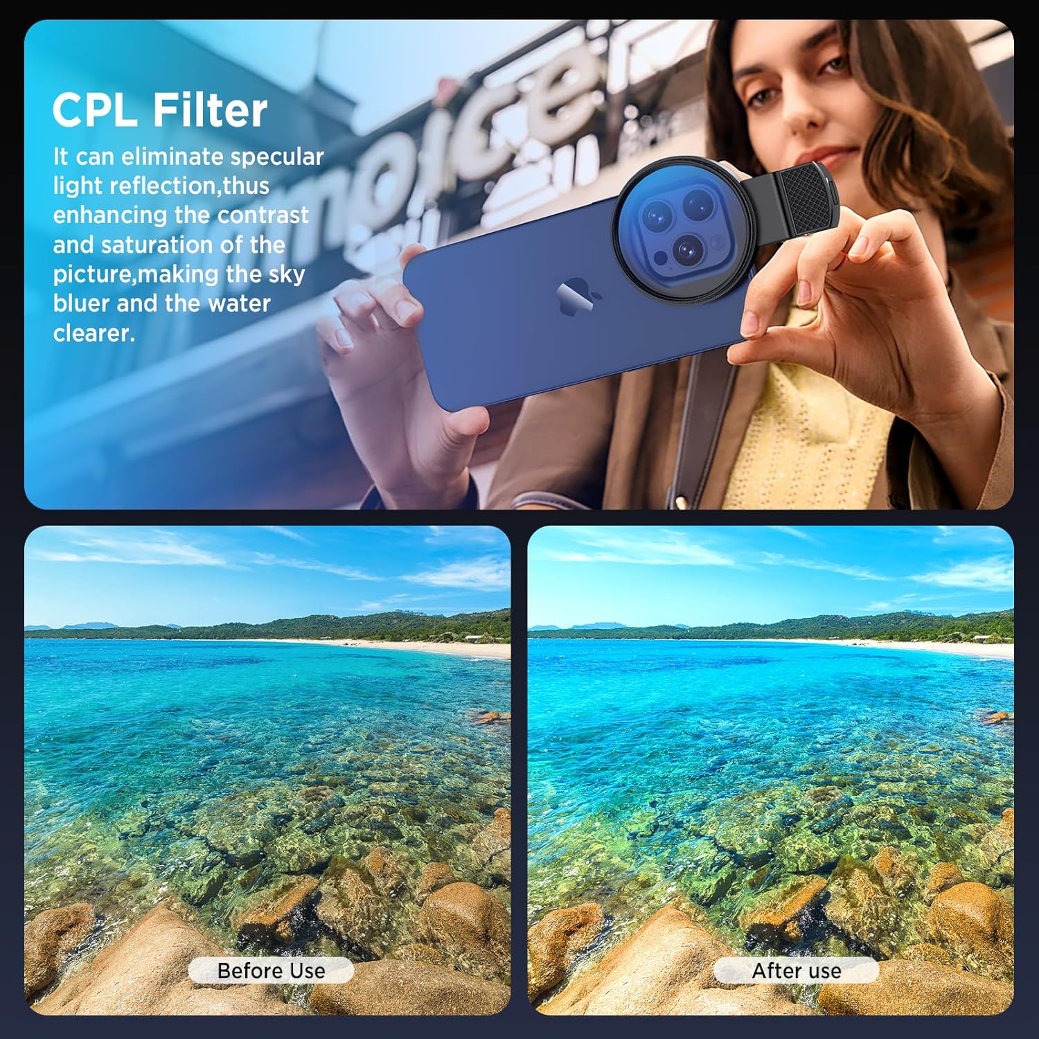 52MM Circular Universal Portab - Lens Camera Clip ulasan dan harga