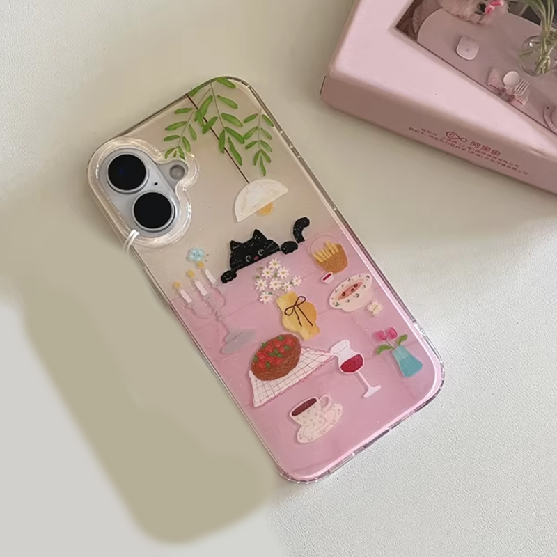 Ins Girl Cute Dining Table Lit - Phone Accessories For Girls ulasan dan harga