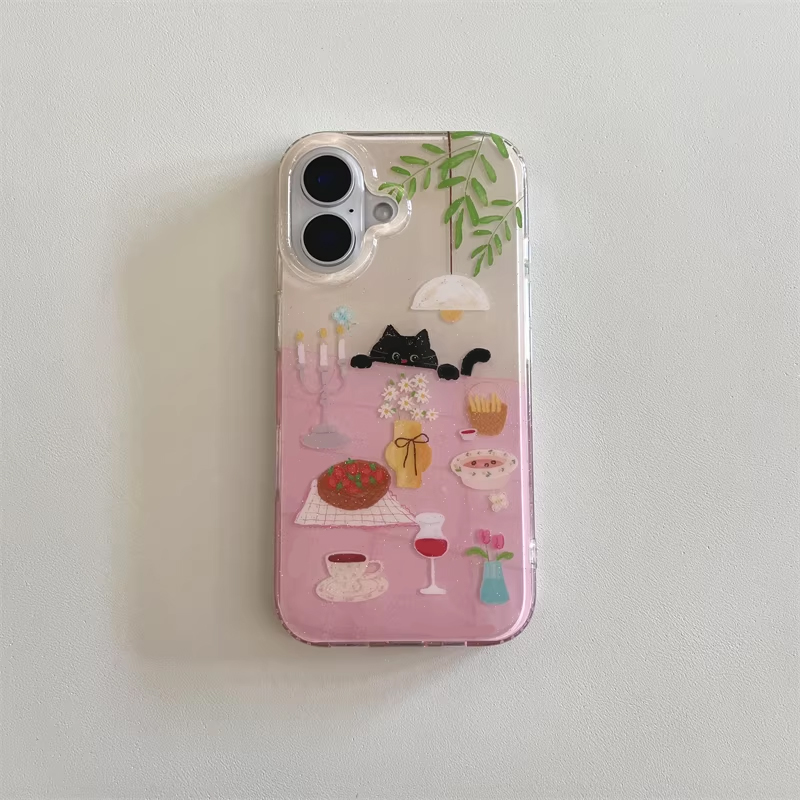 Ins Girl Cute Dining Table Lit - Phone Accessories For Girls ulasan dan harga