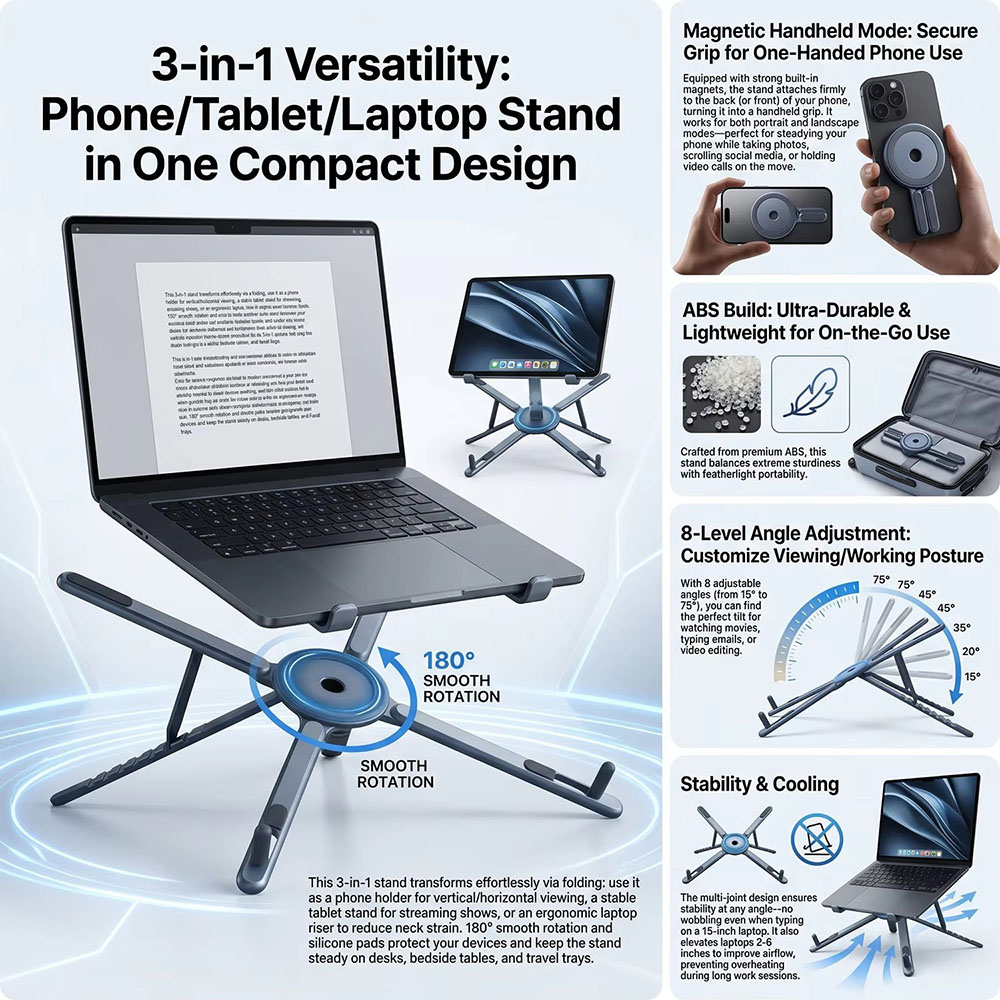 Portable Magnetic Phone Holder - Phone Accessories For Photography ulasan dan harga
