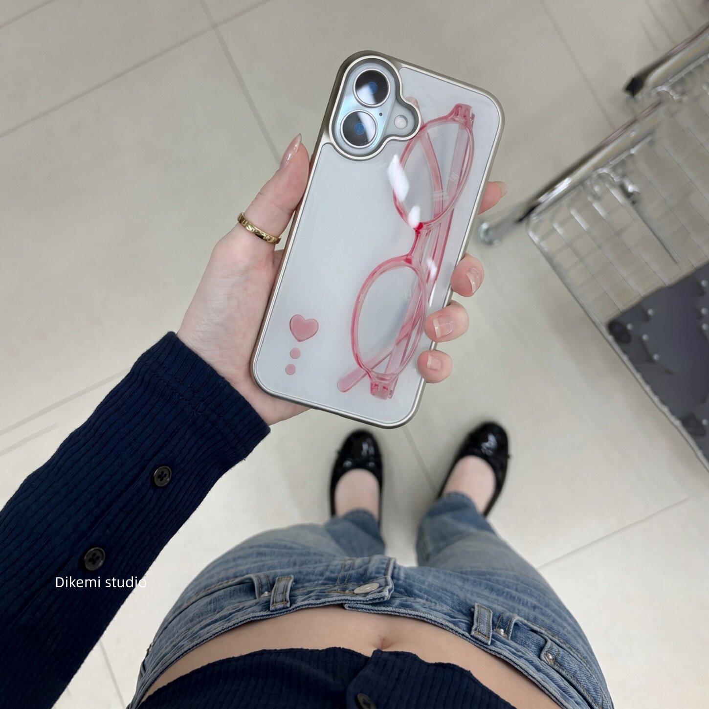 Korean ins Girl Heart Pink Gla - Phone Accessories For Girls ulasan dan harga