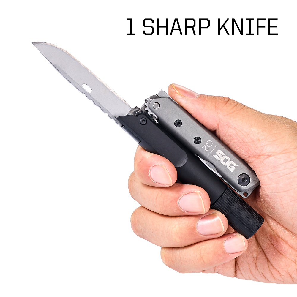 SOG BATON Q2 4 in 1 Multi-Tool - Led Flash Case ulasan dan harga