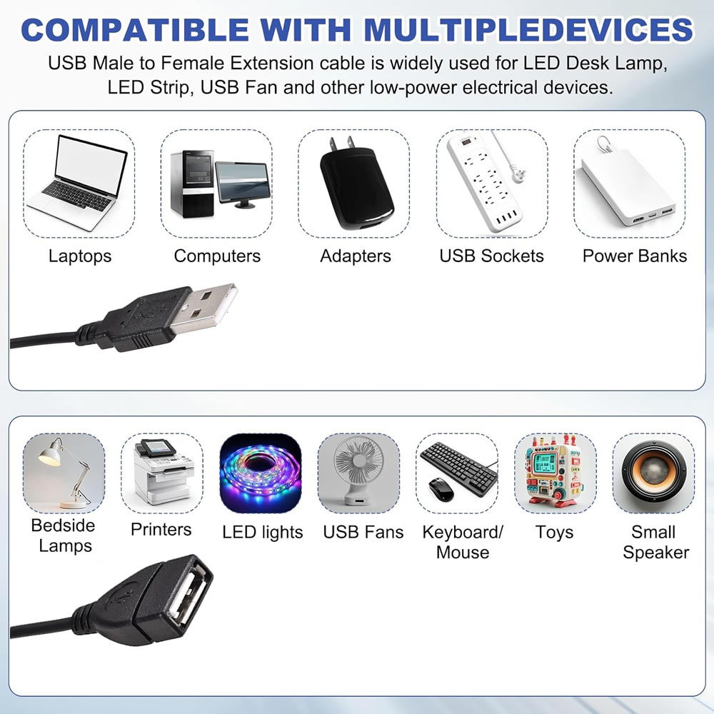 1M/2M USB Male to Female Exten - Led Flash Case ulasan dan harga