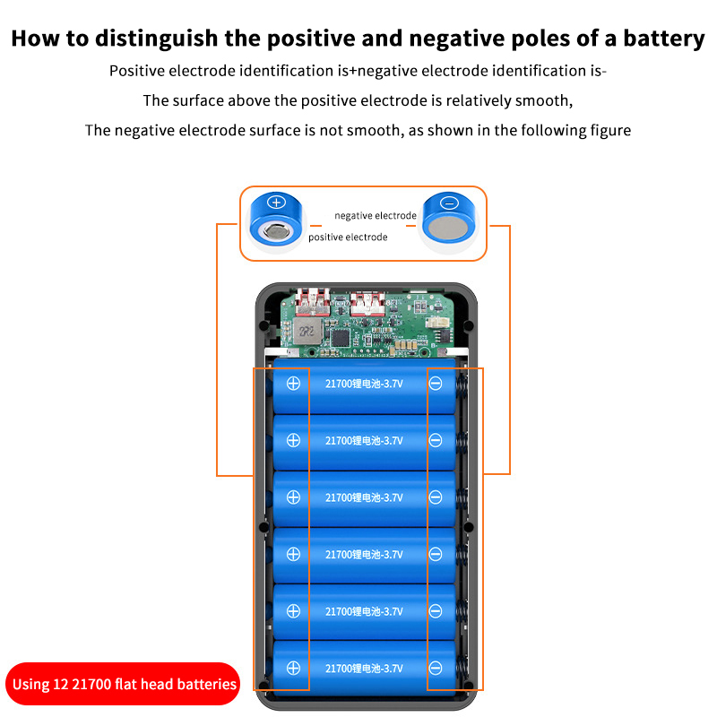 【C】12*21700 Battery Holder 10W - Led Flash Case ulasan dan harga