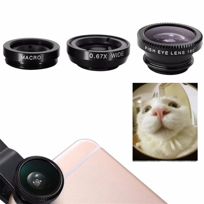 3in1 Fisheye Wide Angle Micro  - Lens Camera Clip ulasan dan harga