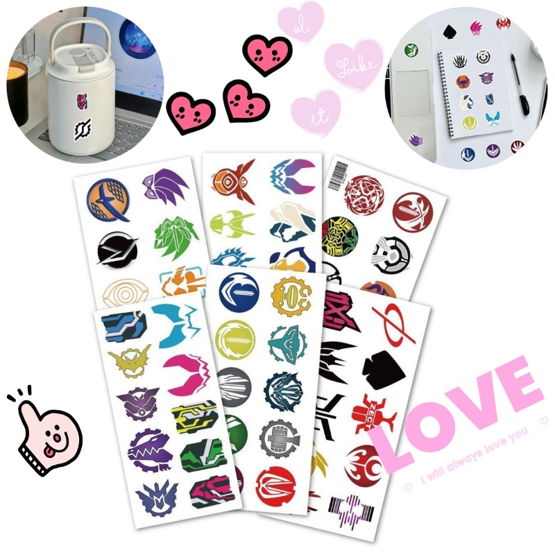 60 Sheets Kamen Rider Logo Sti - Phone Accessories Logo ulasan dan harga